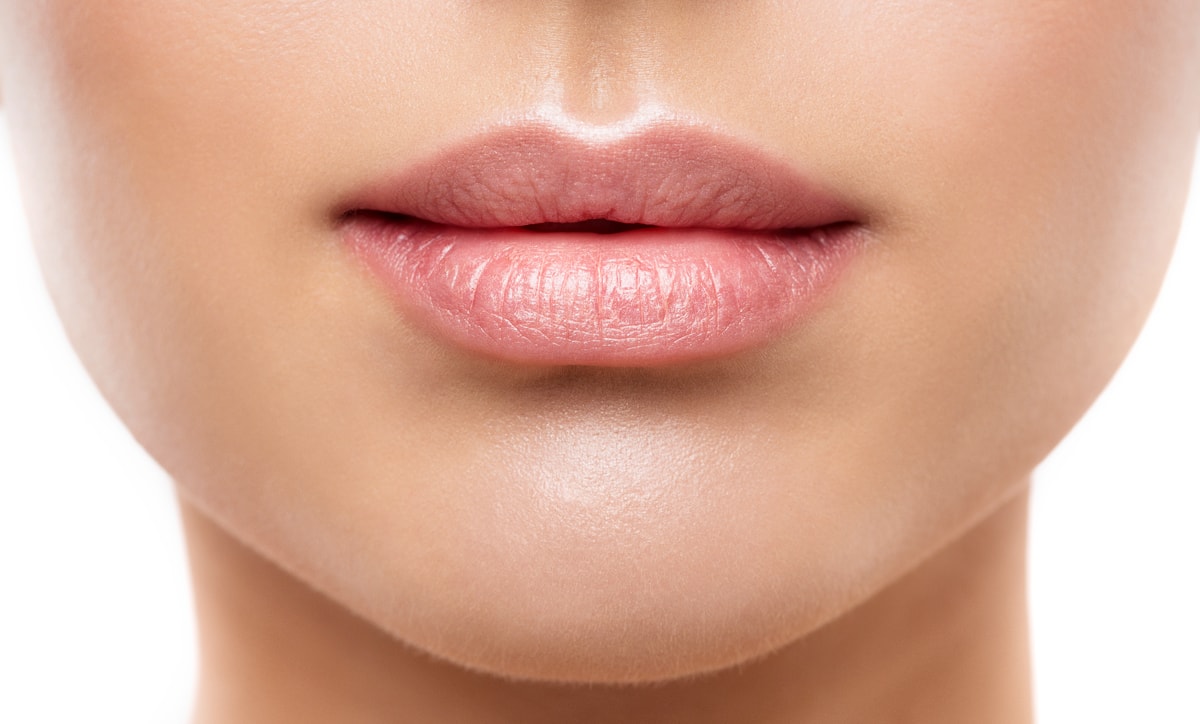 Detailaufnahme von Lippen